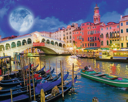 Jigsaw puzzle glowing Ravensburger Full moon in Venice (16182)