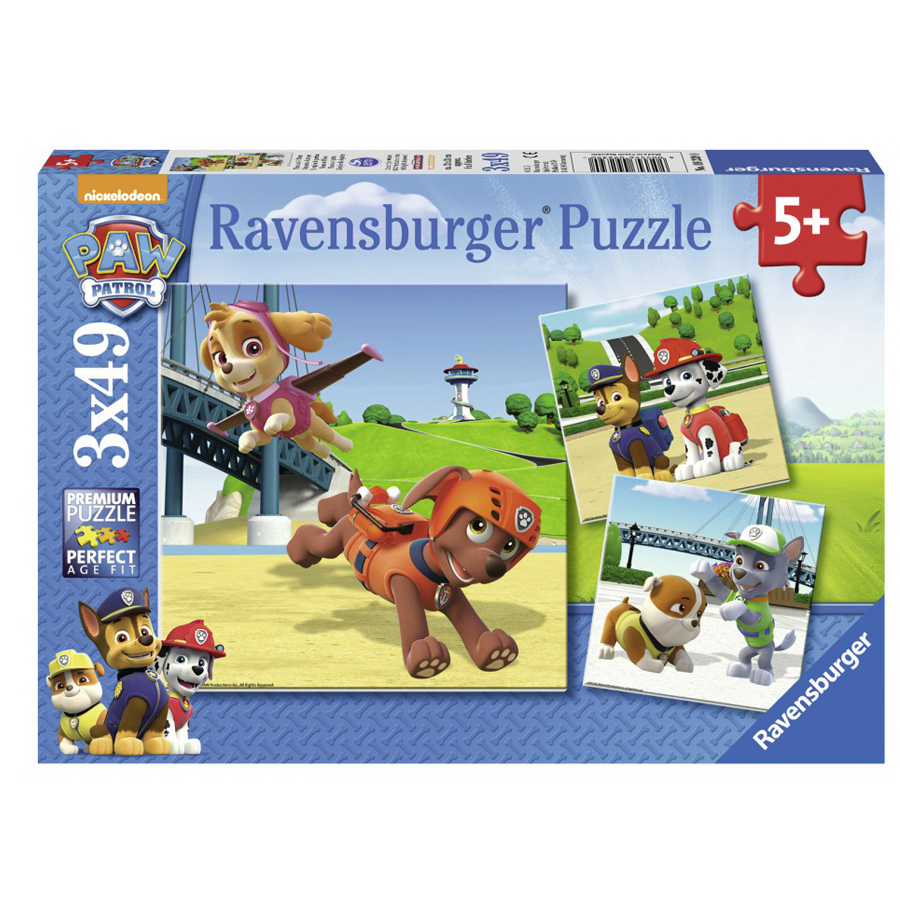 Puzzle Ravensburger 3&#215;49 Dog patrol (09239_0)