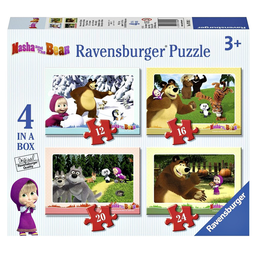 Ravensburger puzzle 4 in 1 Masha and the bear (07028R)