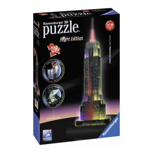 3D Пазл Ravensburger ночник Ночной Empire State Building (12566)