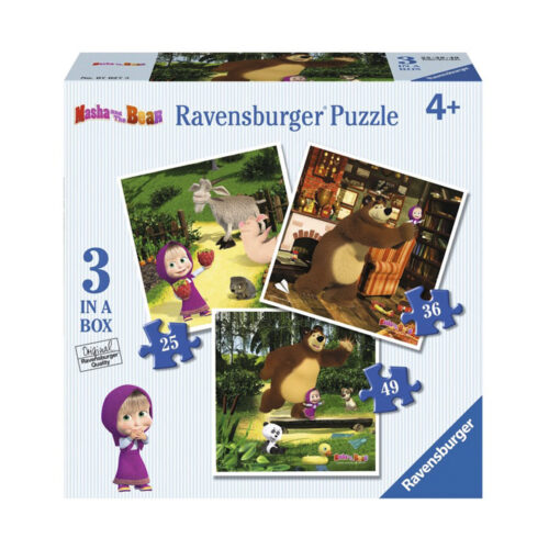 Puzzle Memory Ravensburger 3 in 1 Masha and the Bear (07027R)