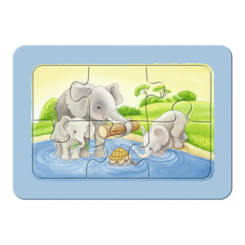 My first Ravensburger puzzles 3 in 1 Monkey, elephant and lion (06574R)