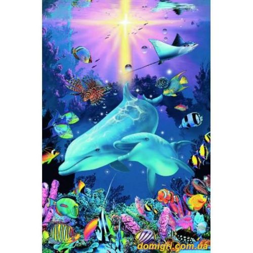 Puzzle glowing Ravensburger Adorable dolphins (16184)
