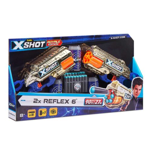 Швидкострільний бластер X-Shot EXCEL Reflex 6 Double Golden (36480Z)