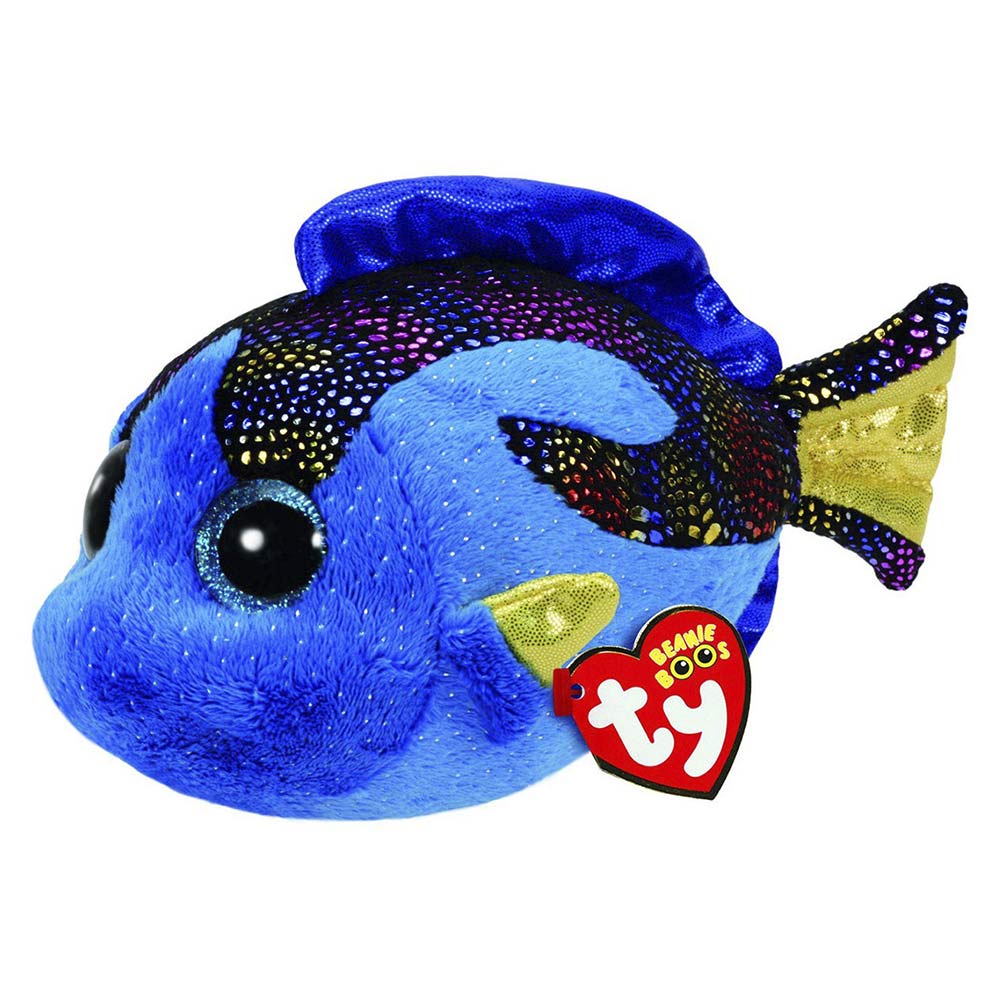 Мягкая игрушка Рыба полосатая синяя 30 см