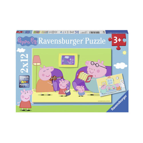 Puzzle Ravensburger Peppa Pig music and breakfast, 2 pieces of 12 (7596)