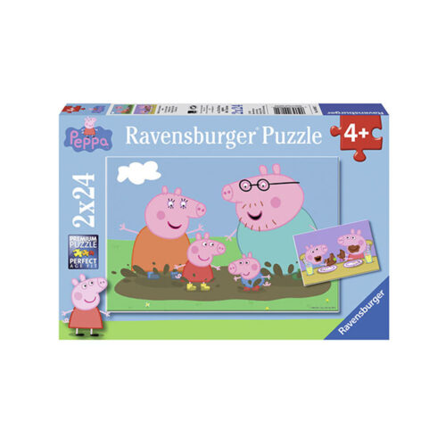Ravensburger Puzzle Peppa Pig Fun, 2 pieces of 24 pieces (9082)