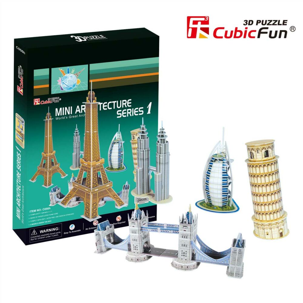 3D Puzzle Constructor CubicFun World Architecture Series 1 (C056h)