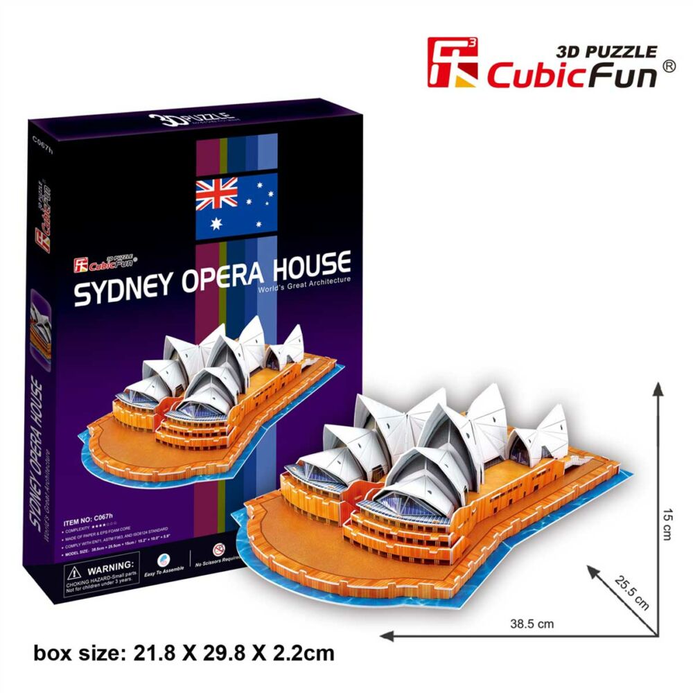 Тривимірна головоломка-конструктор CubicFun Сіднейський Оперний театр (C067h)