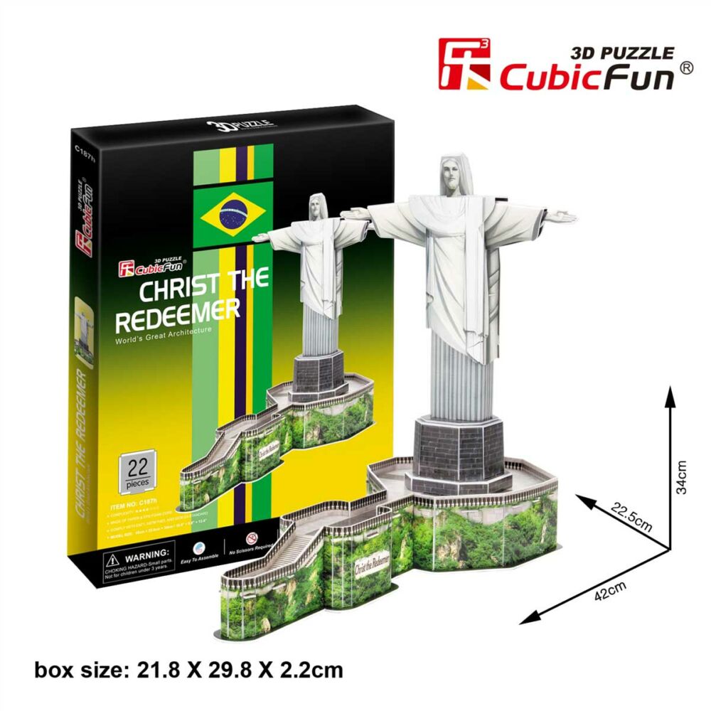Тривимірна головоломка-конструктор CubicFun Статуя Христа-Викупителя (C187h)