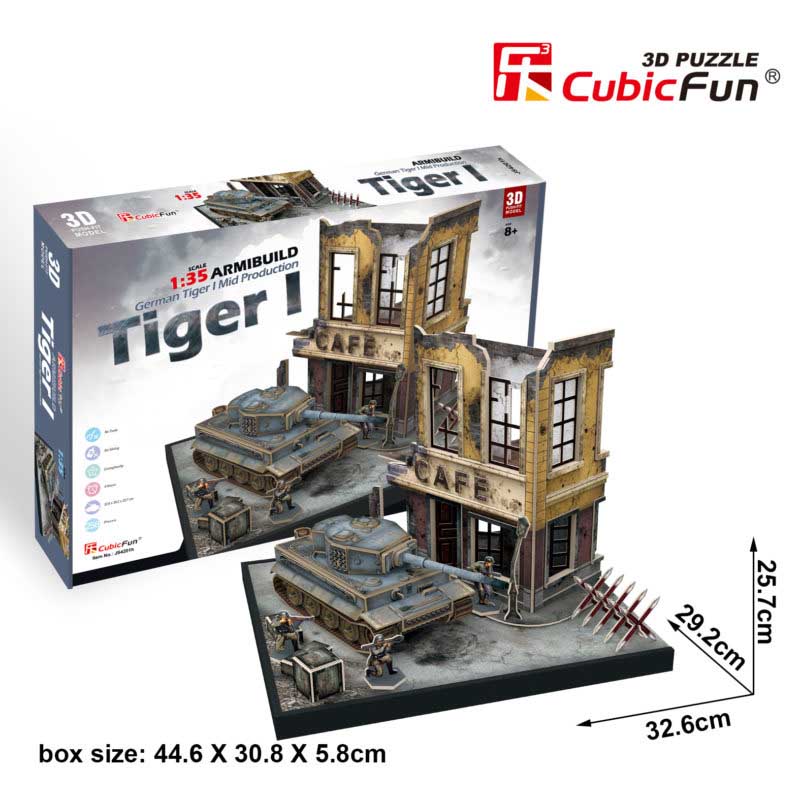 3D Puzzle Constructor CubicFun German Tiger 1 (JS4201h)
