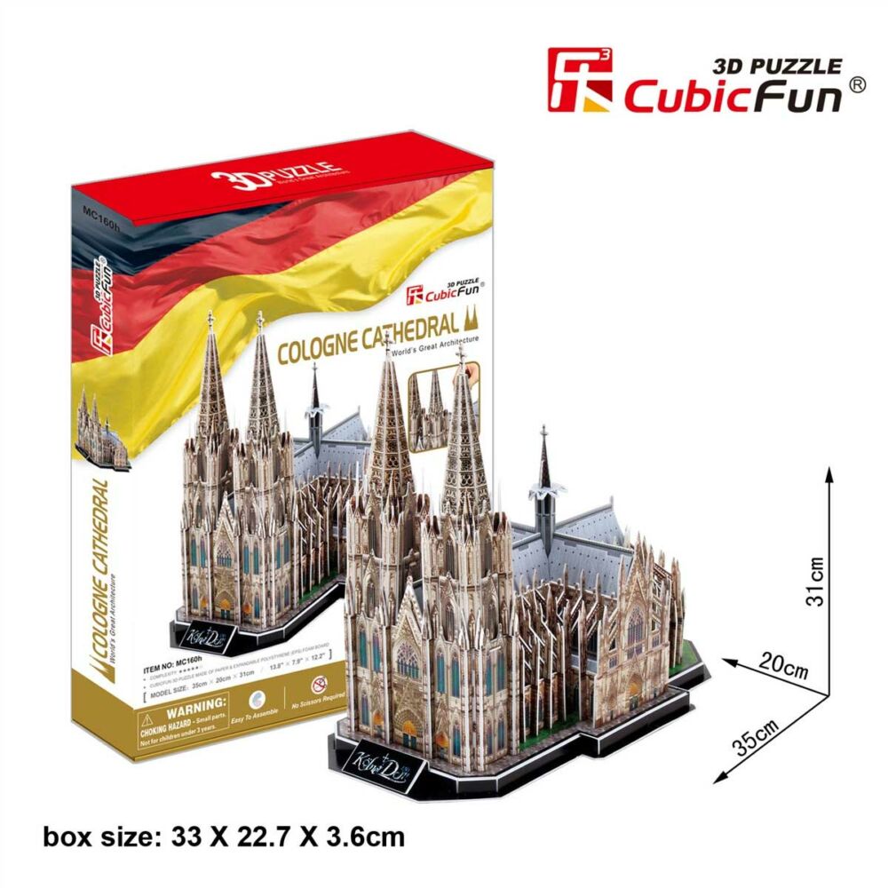 3D Puzzle Constructor CubicFun Cologne Cathedral (MC160h)