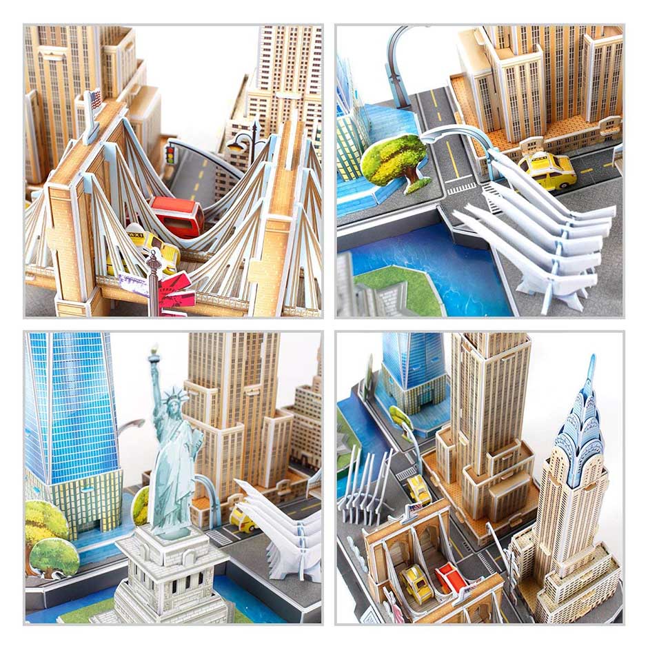 3D puzzle-constructor CubicFun CITY LINE NEW YORK (MC255h)