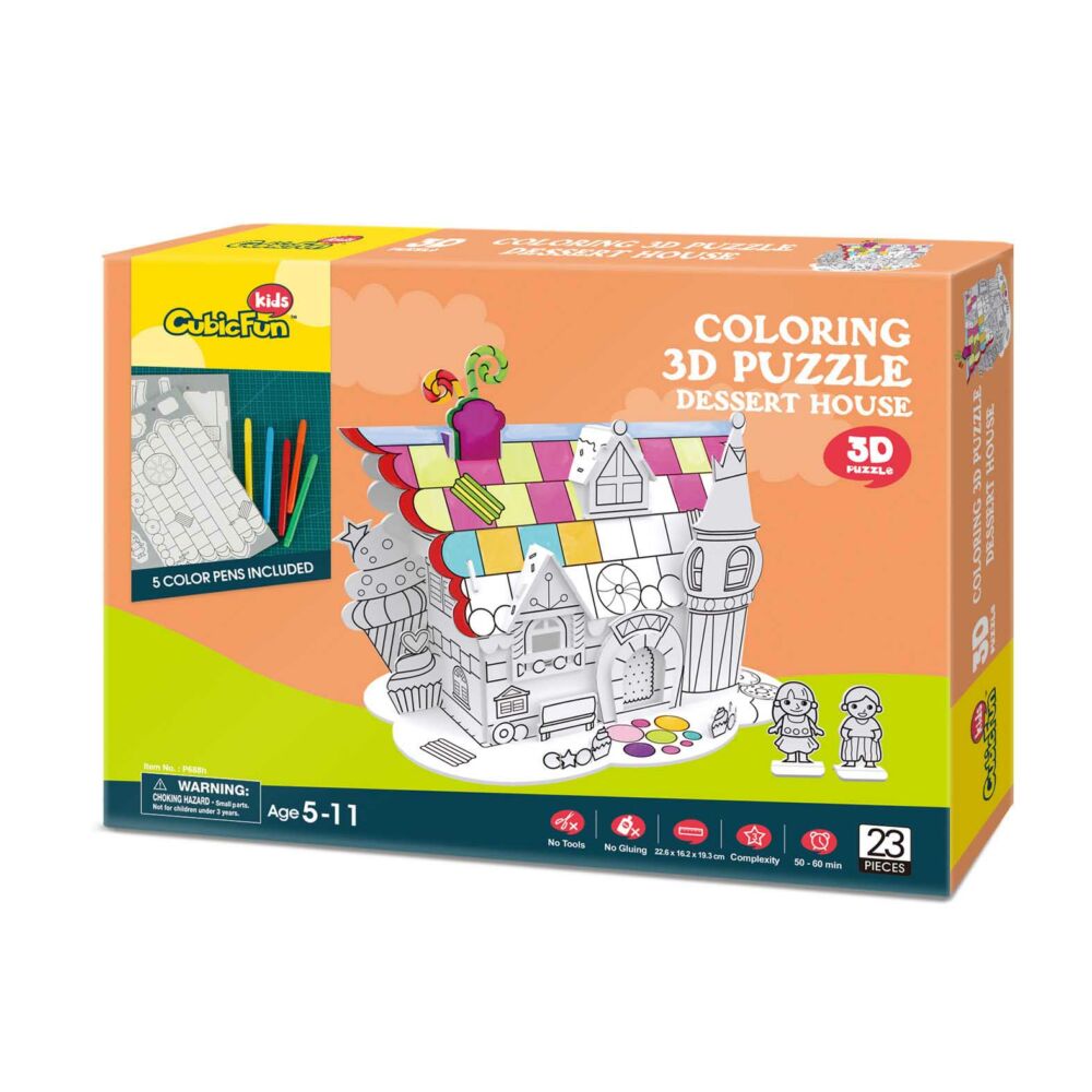 3D Puzzle Constructor CubicFun Dessert House (P688h)