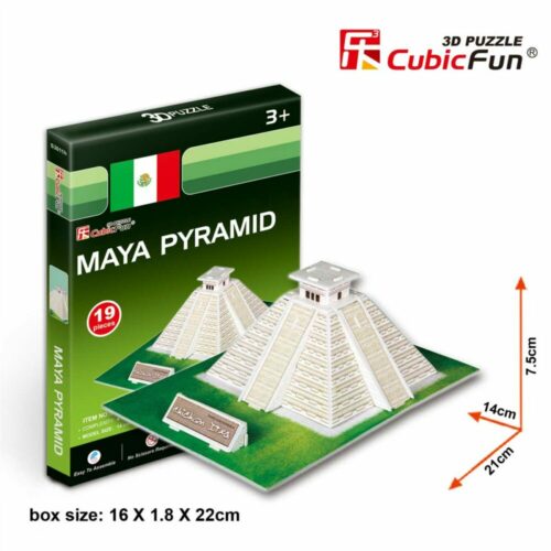 Трехмерная головоломка-конструктор CubicFun Пирамида Майя серия мини (S3011h)