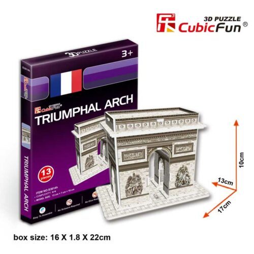 Тривимірна головоломка-конструктор CubicFun Тріумфальна арка серія міні (S3014h)