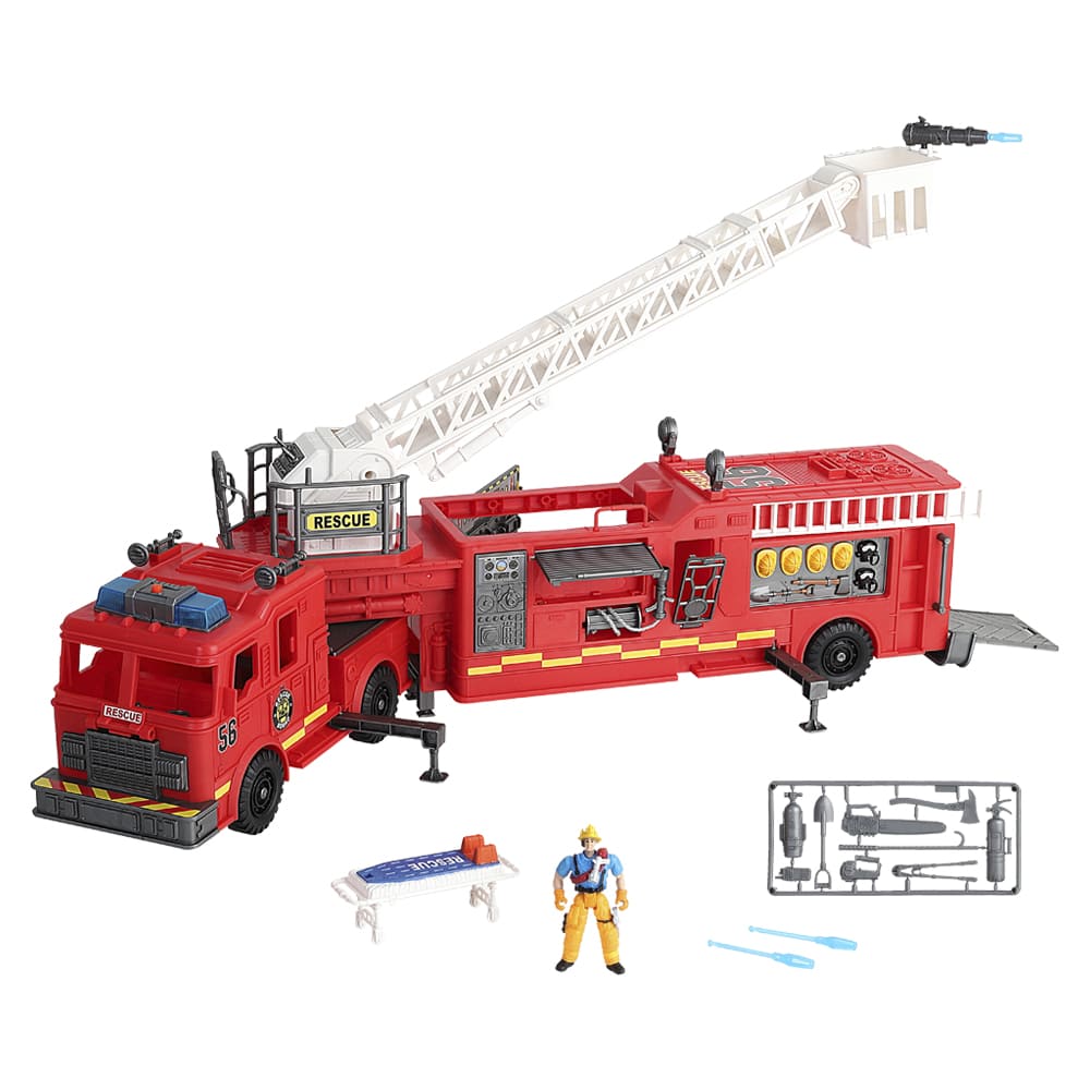 Game set Rescuers Resque Force Giant fire truck (546058)