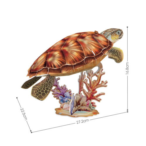 Тривимірна головоломка-конструктор CubicFun Зникаючі тварини Морська черепаха (DS1080h)