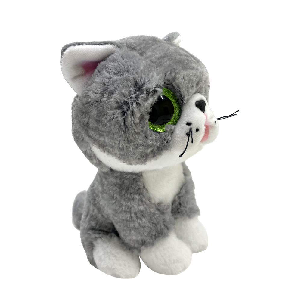 М’яка іграшка TY Beanie Boos Cірий котик FERGUS (36581)