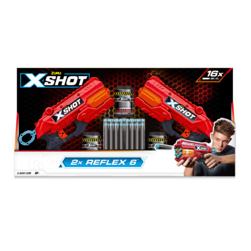 Набір швидкострільних бластерів X-Shot Red EXCEL Reflex Double (36434R)