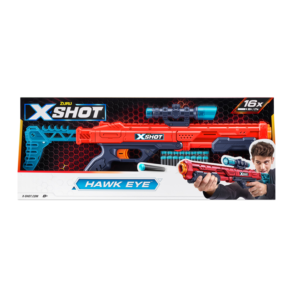 Rapid fire blaster X-Shot Red EXCEL Hawk Eye (36435R)