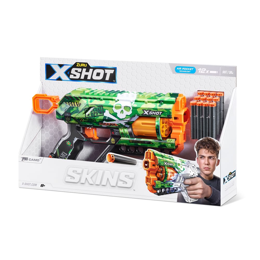 Швидкострільний бластер X-SHOT Skins Griefer Camo (12 патронів) (36561H)