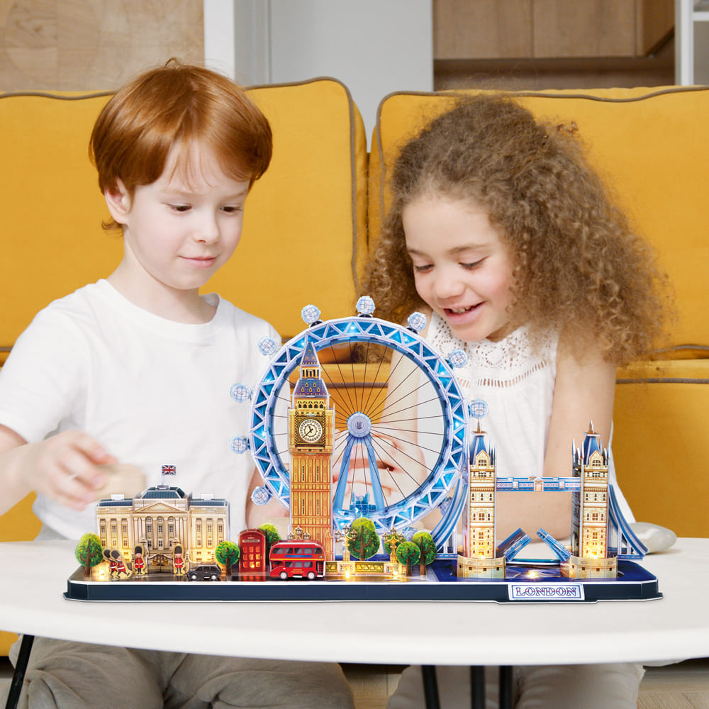 Three-dimensional construction puzzle CubicFun CITY LINE with LED lighting London (L532h)