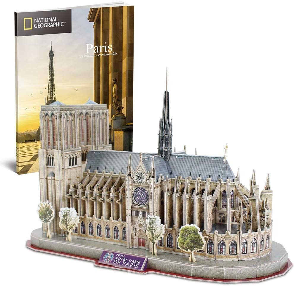 3D Puzzle Constructor Cubic Fun National Geographic Notre Dame de Paris (DS0986h)