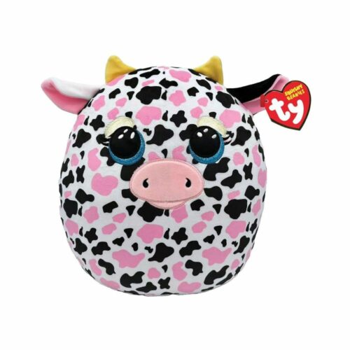 Children&#8217;s soft toy TY Squish-A-Boos Pink cow &#8220;MILKSHAKE&#8221; 40 cm (39364)