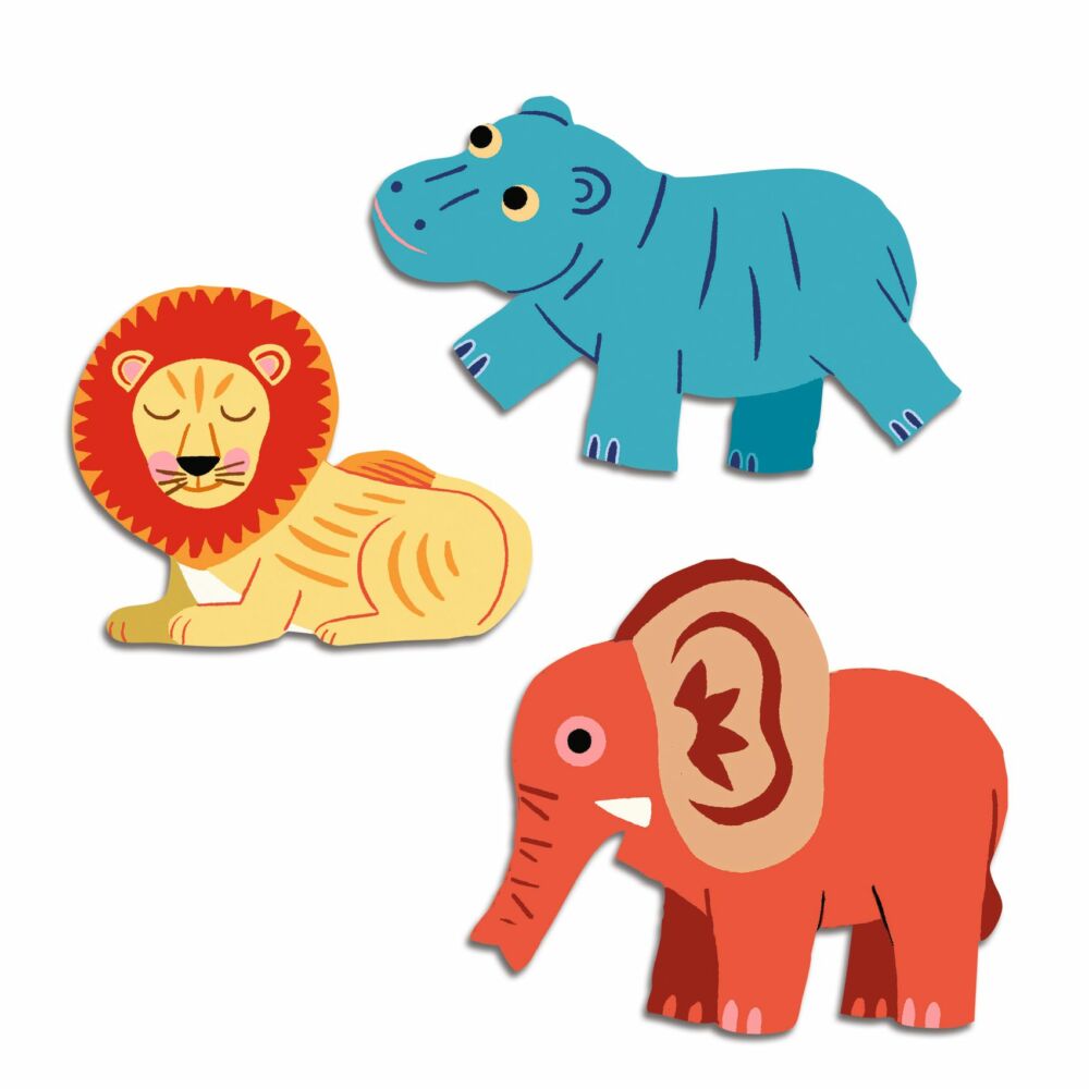 Djeco Set of figured stickers “Safari animals” (DJ00059)