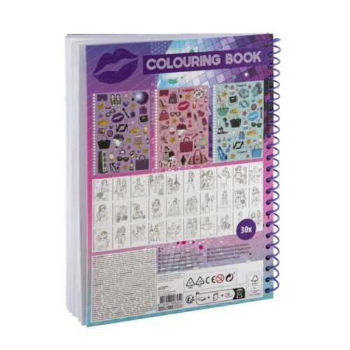 A4 Besties coloring page with stickers and pencils (961002)