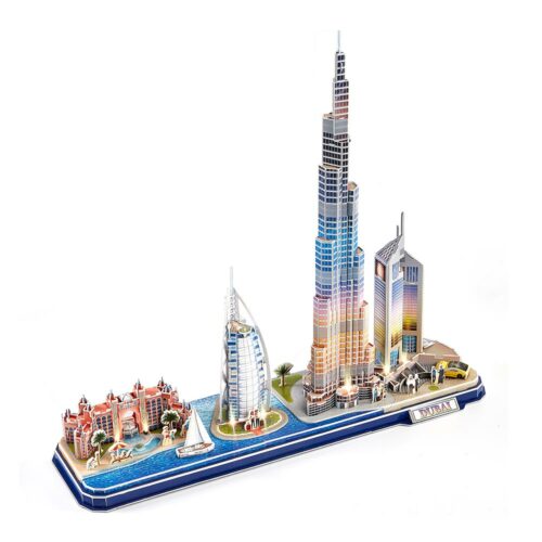 3D Puzzle Constructor CubicFun City Line with LED Lights Dubai (L523h)