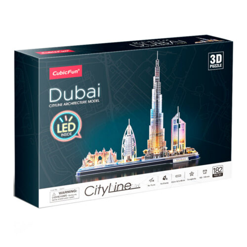 3D Puzzle Constructor CubicFun City Line with LED Lights Dubai (L523h)