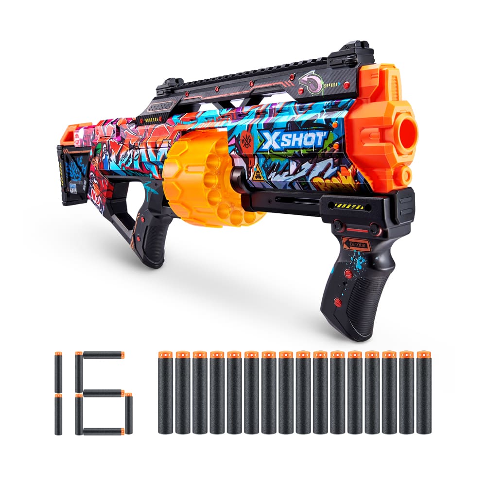 Rapid fire blaster X-SHOT Skins Last Stand Graffiti (16 rounds) (36518B)