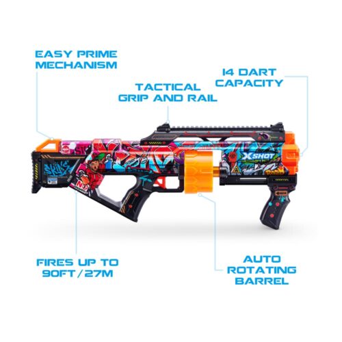 Rapid fire blaster X-SHOT Skins Last Stand Graffiti (16 rounds) (36518B)