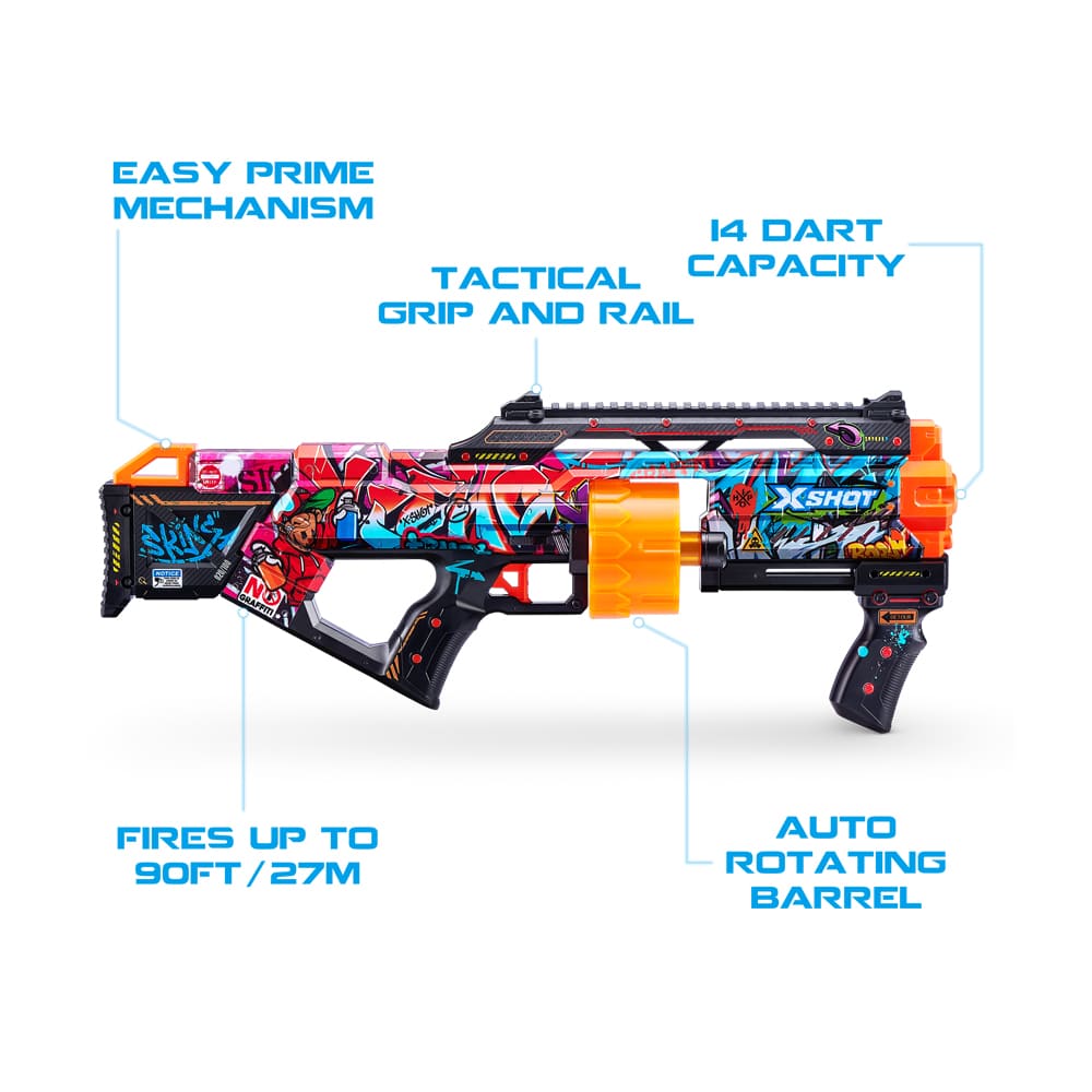 Rapid fire blaster X-SHOT Skins Last Stand Graffiti (16 rounds) (36518B)