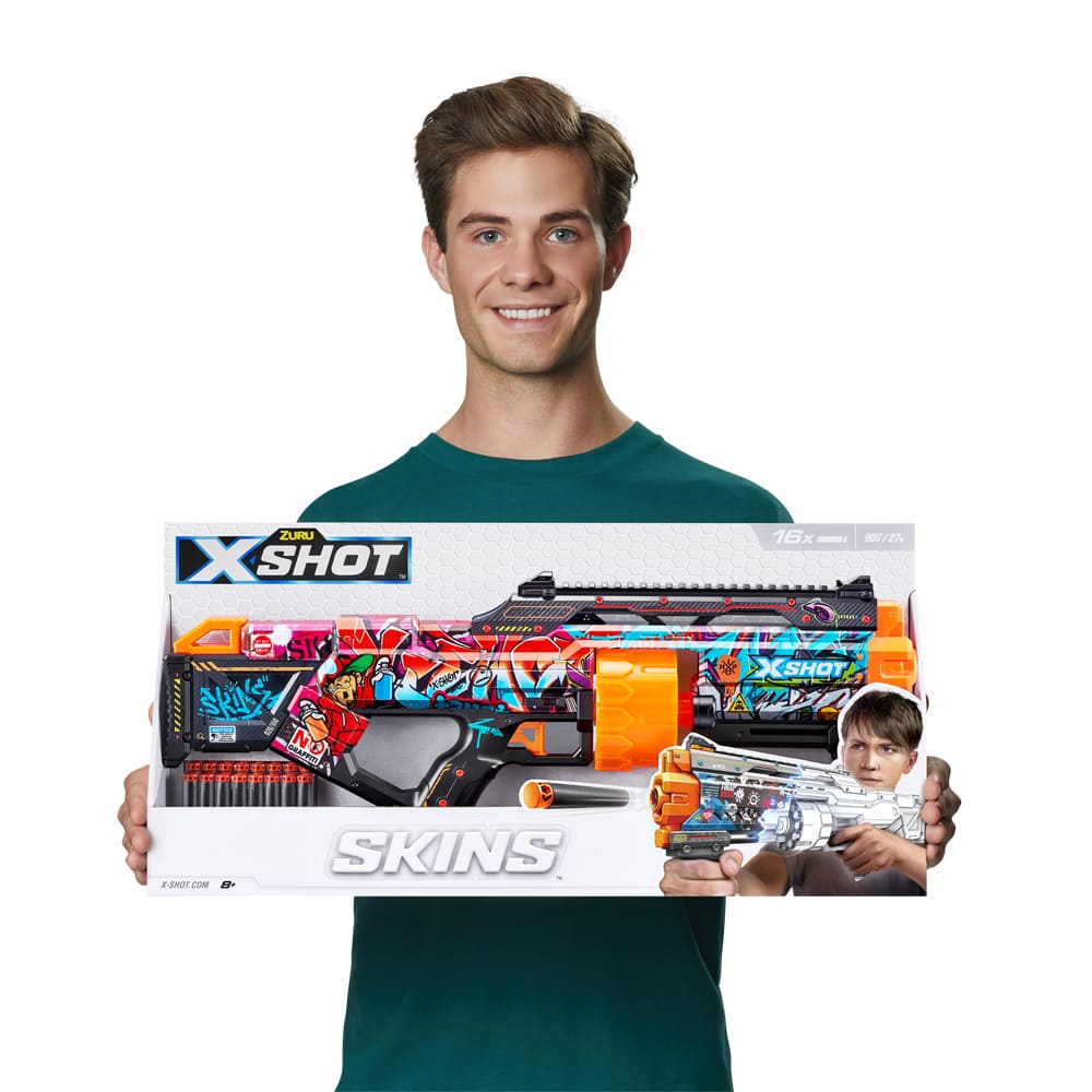 Rapid fire blaster X-SHOT Skins Last Stand Graffiti (16 rounds) (36518B)