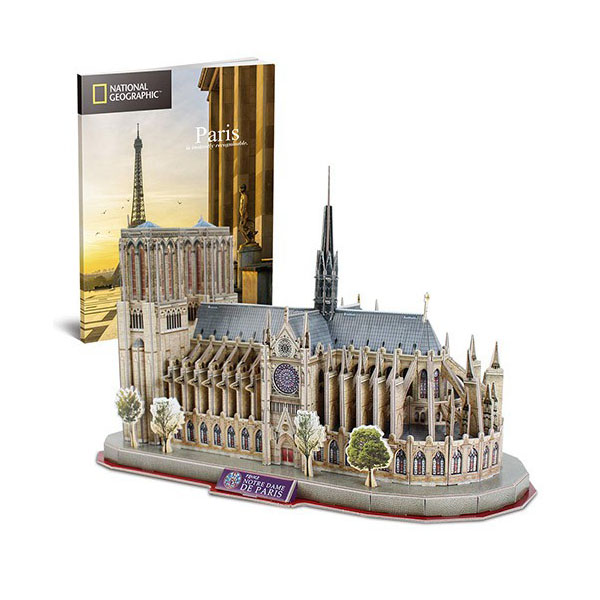 3D Puzzle Constructor Cubic Fun National Geographic Notre Dame de Paris (DS0986h)