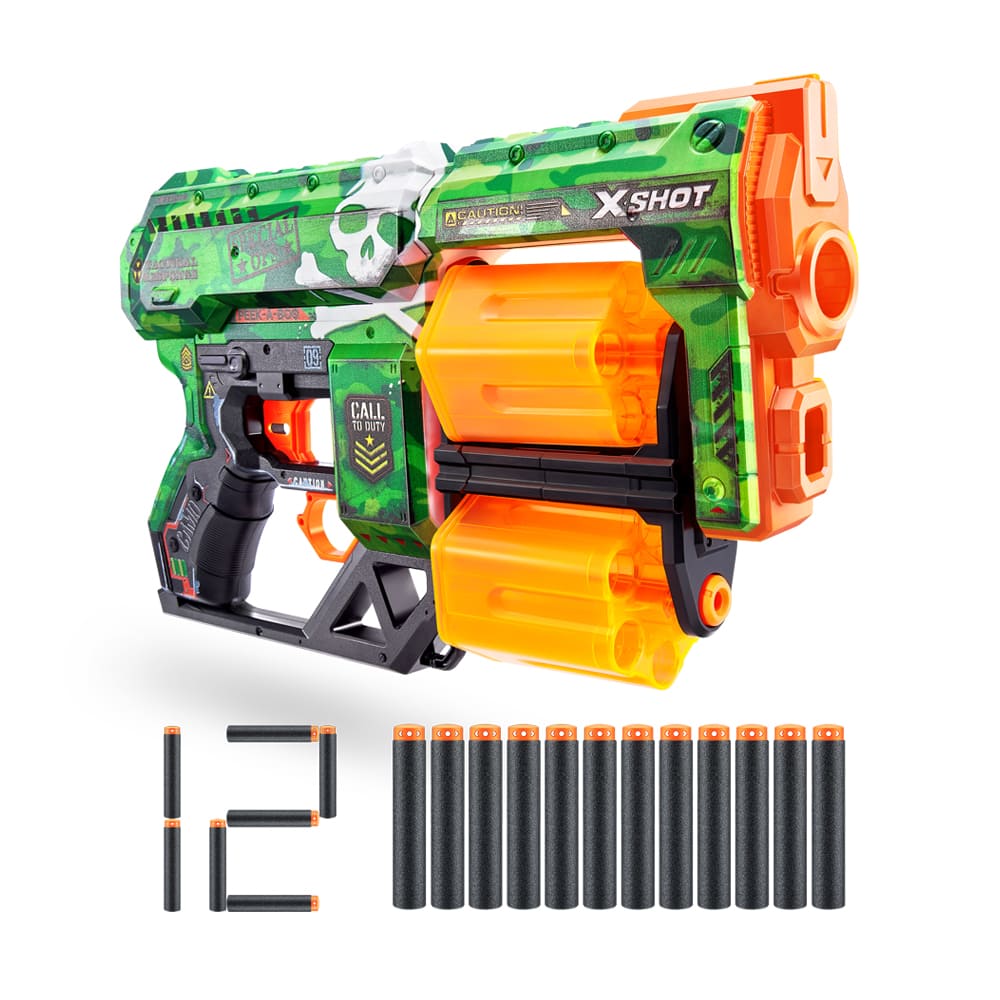 Rapid Fire Blaster X-SHOT Skins Dread Camo (12 rounds) (36517D)