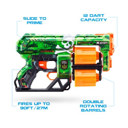 Rapid Fire Blaster X-SHOT Skins Dread Camo (12 rounds) (36517D)