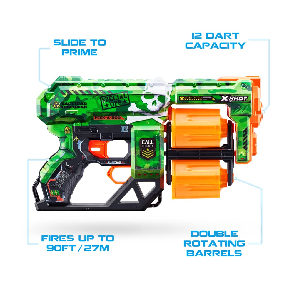 Rapid Fire Blaster X-SHOT Skins Dread Camo (12 rounds) (36517D)