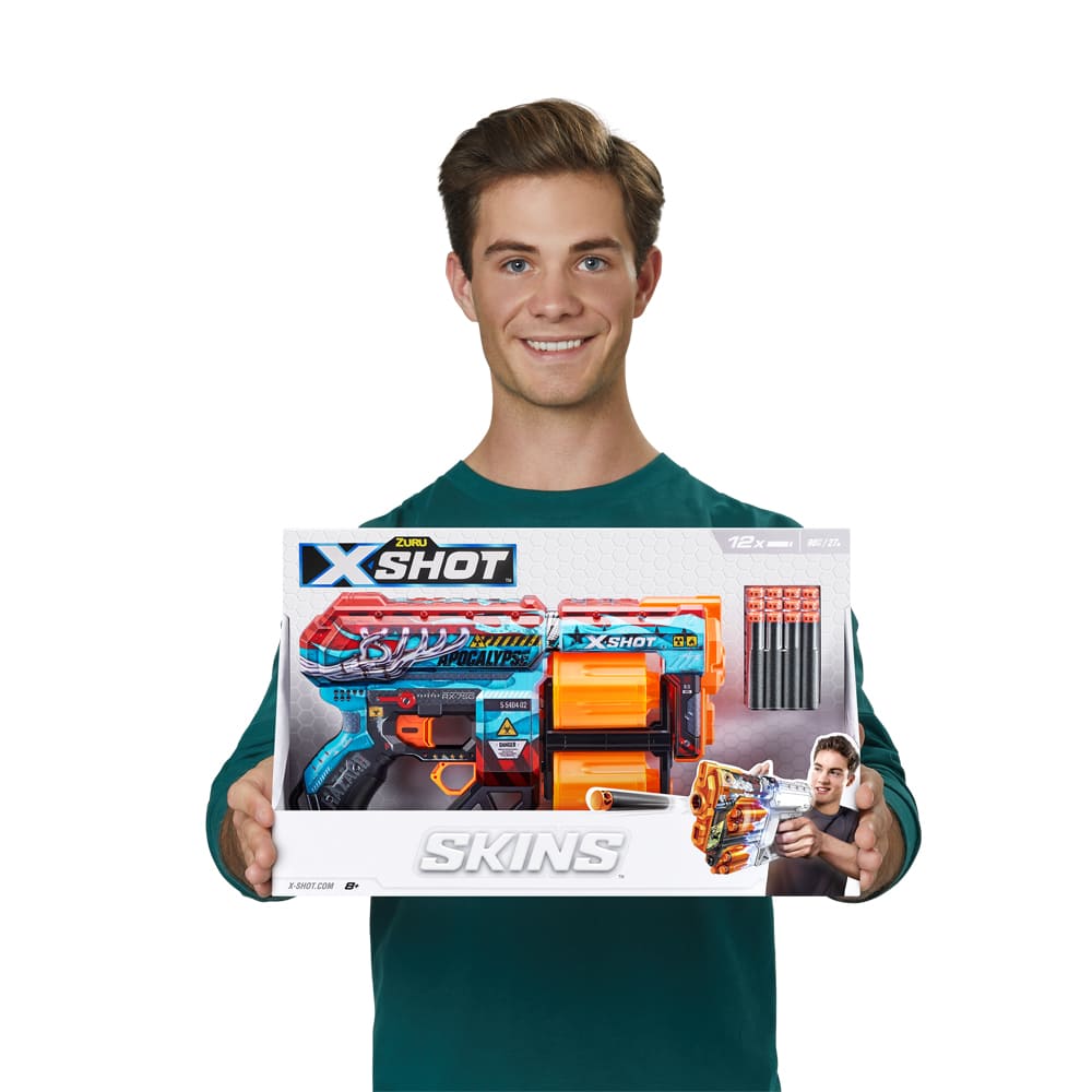 Rapid Fire Blaster X-SHOT Skins Dread Apocalypse (12 rounds) (36517G)