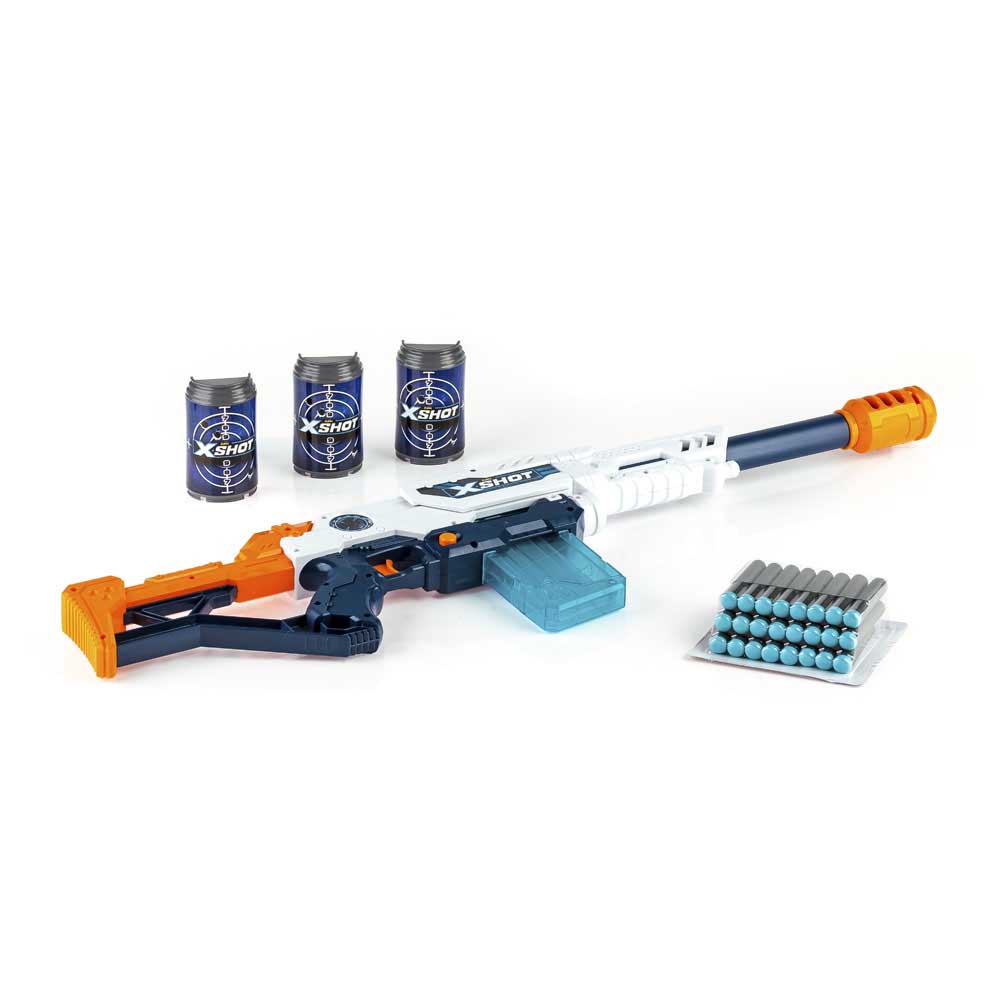 X-Shot EXCEL Max Attack Rapid Fire Blaster (3 cans, 24 rounds)