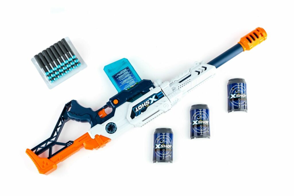 X-Shot EXCEL Max Attack Rapid Fire Blaster (3 cans, 24 rounds)