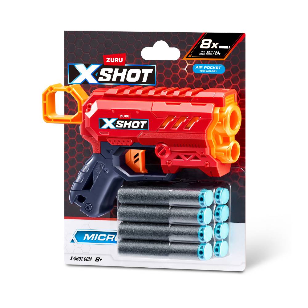 Скорострельный бластер X-Shot Excel Micro 2.0 Color Card (8 патронов) (36726TQ1R)