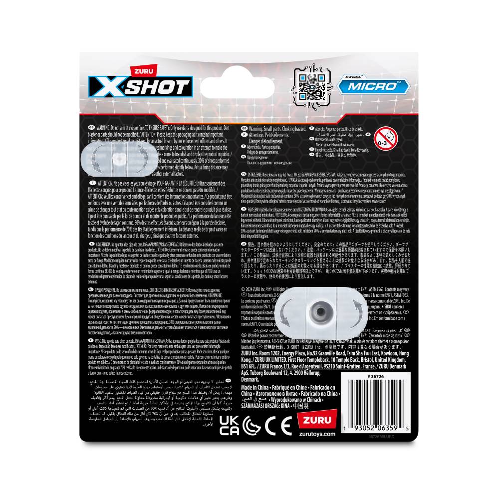 X-Shot Excel Micro 2.0 Color Card Rapid Fire Blaster (8 rounds) (36726TQ1R)