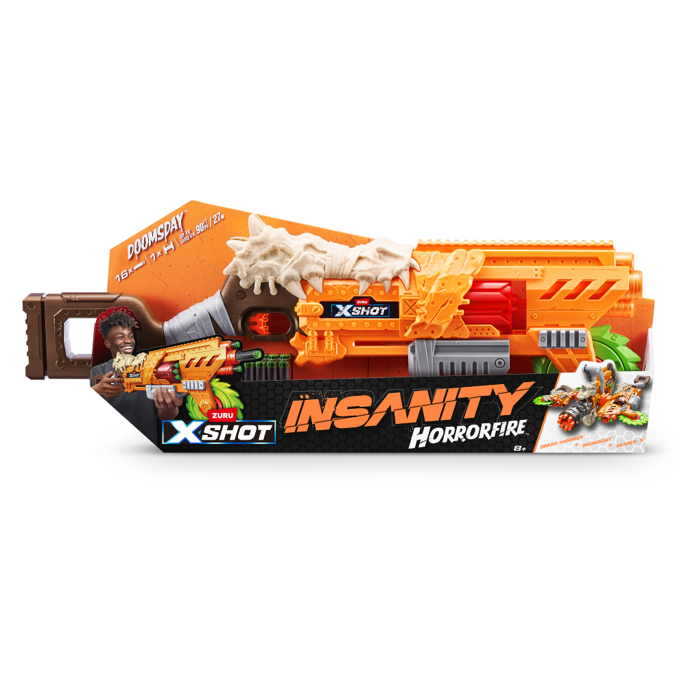 X-Shot Insanity Horrorfire Doomsday Rapid Fire Blaster (16 rounds) (36732)