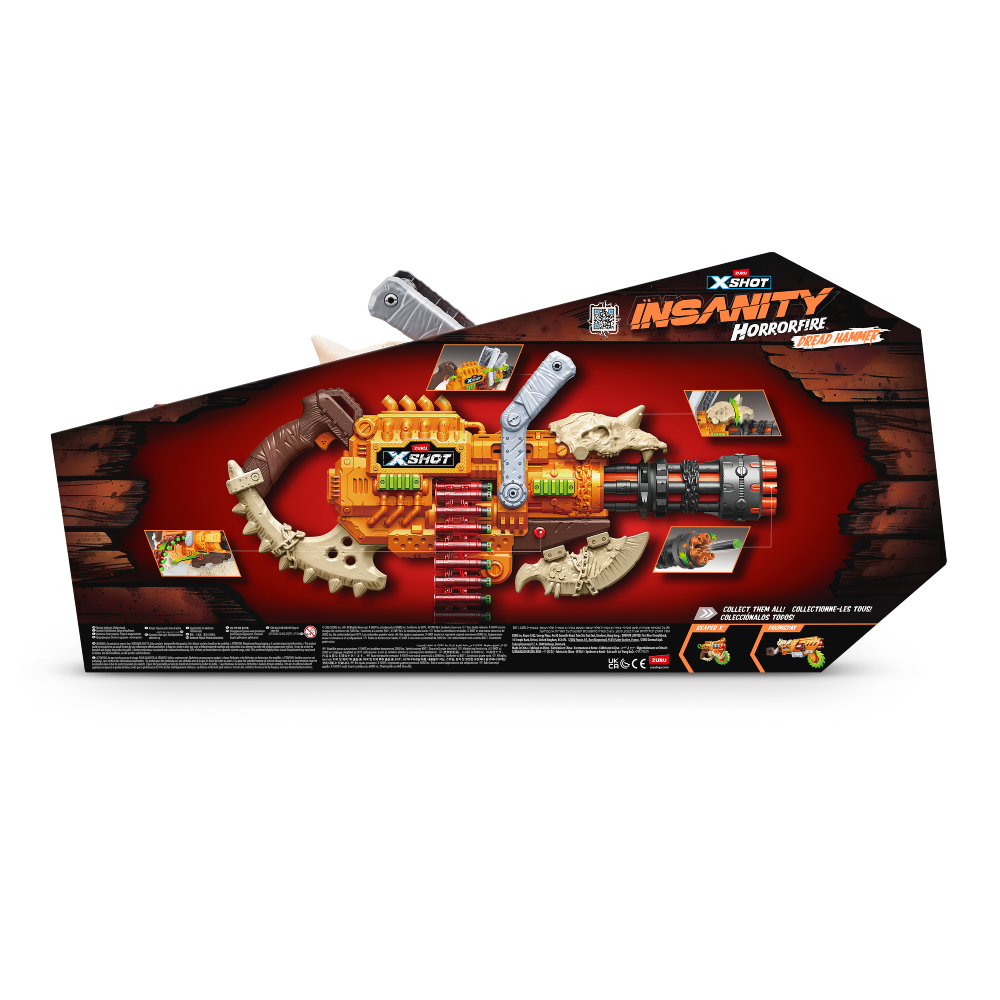 X-Shot Insanity Horrorfire Dread Hammer Rapid Fire Blaster (48 rounds) (36733)