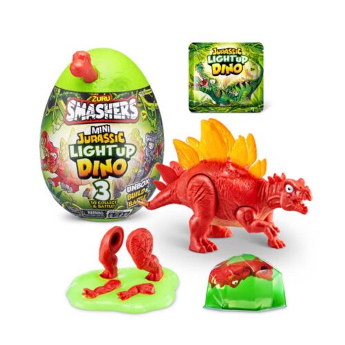 Игрушка в наборе с аксессуарами SMASHERS Mini Jurassic Стегозавр (74107D)