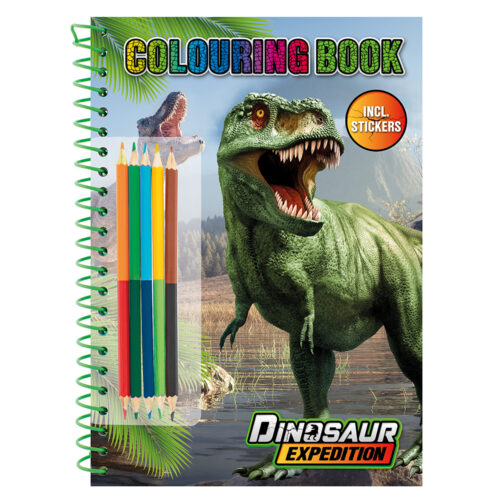 Розмальовка з наліпками та олівцями Moxy Dinosaur Expedition (961029)